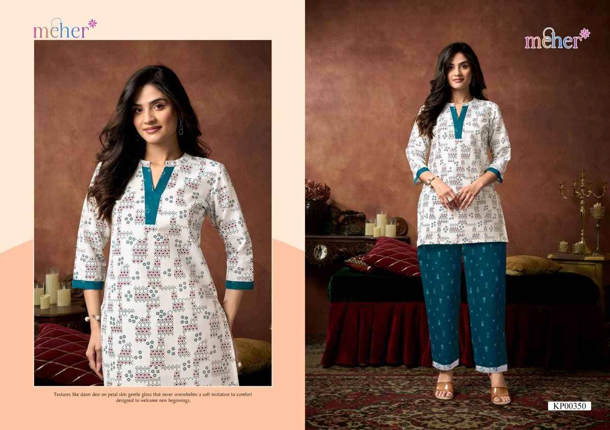PANKH By Meher 347 To 352 Series Designer Collection Ruby Slub Co-ord Set At Wholesale Price